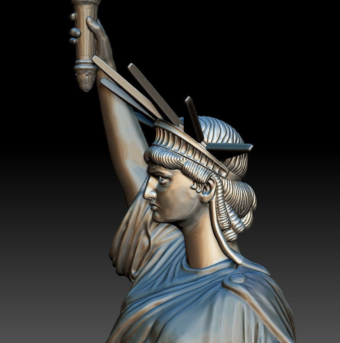 The Statue of Liberty 3D print model_6