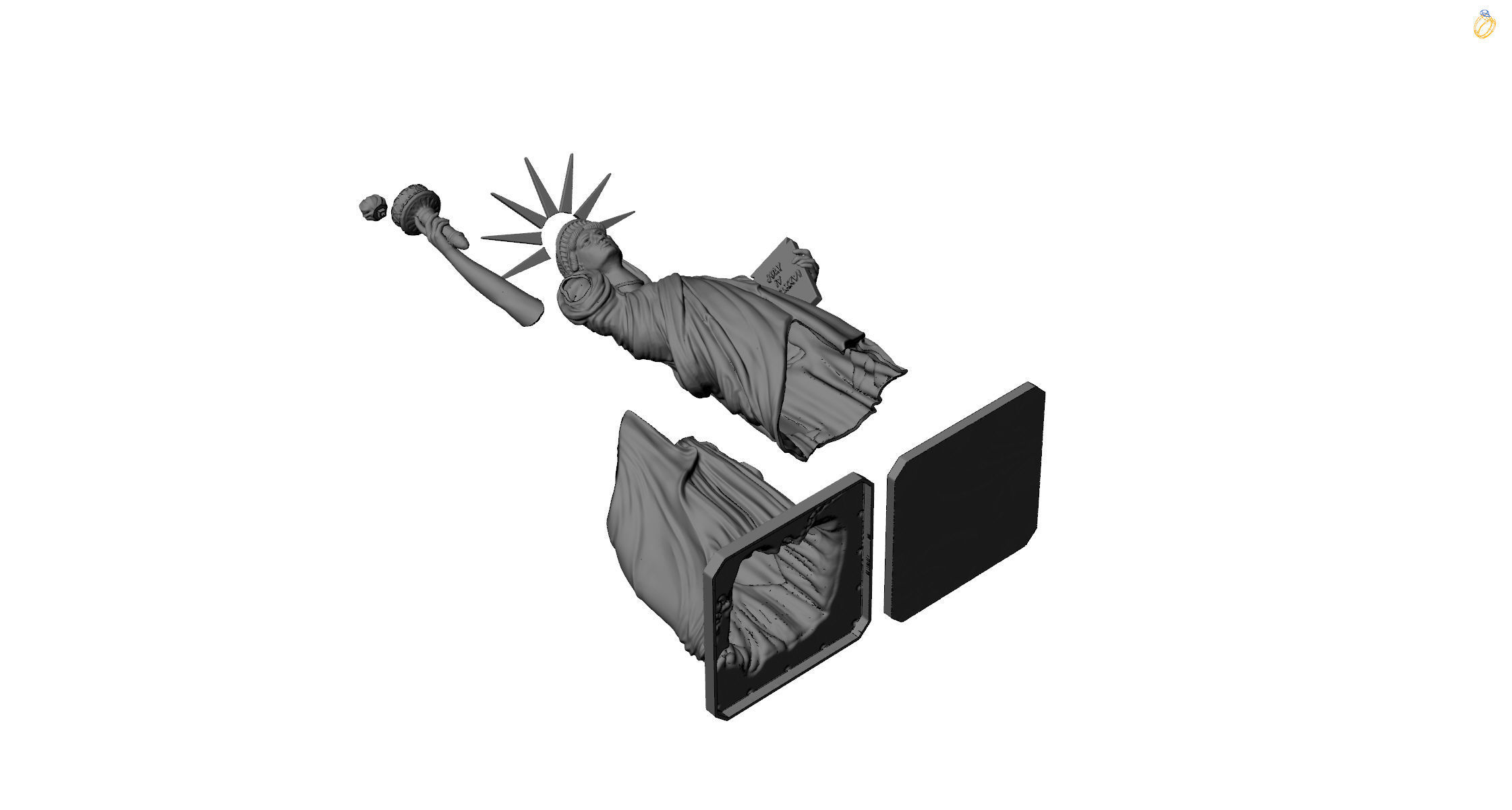 The Statue of Liberty 3D print model_11