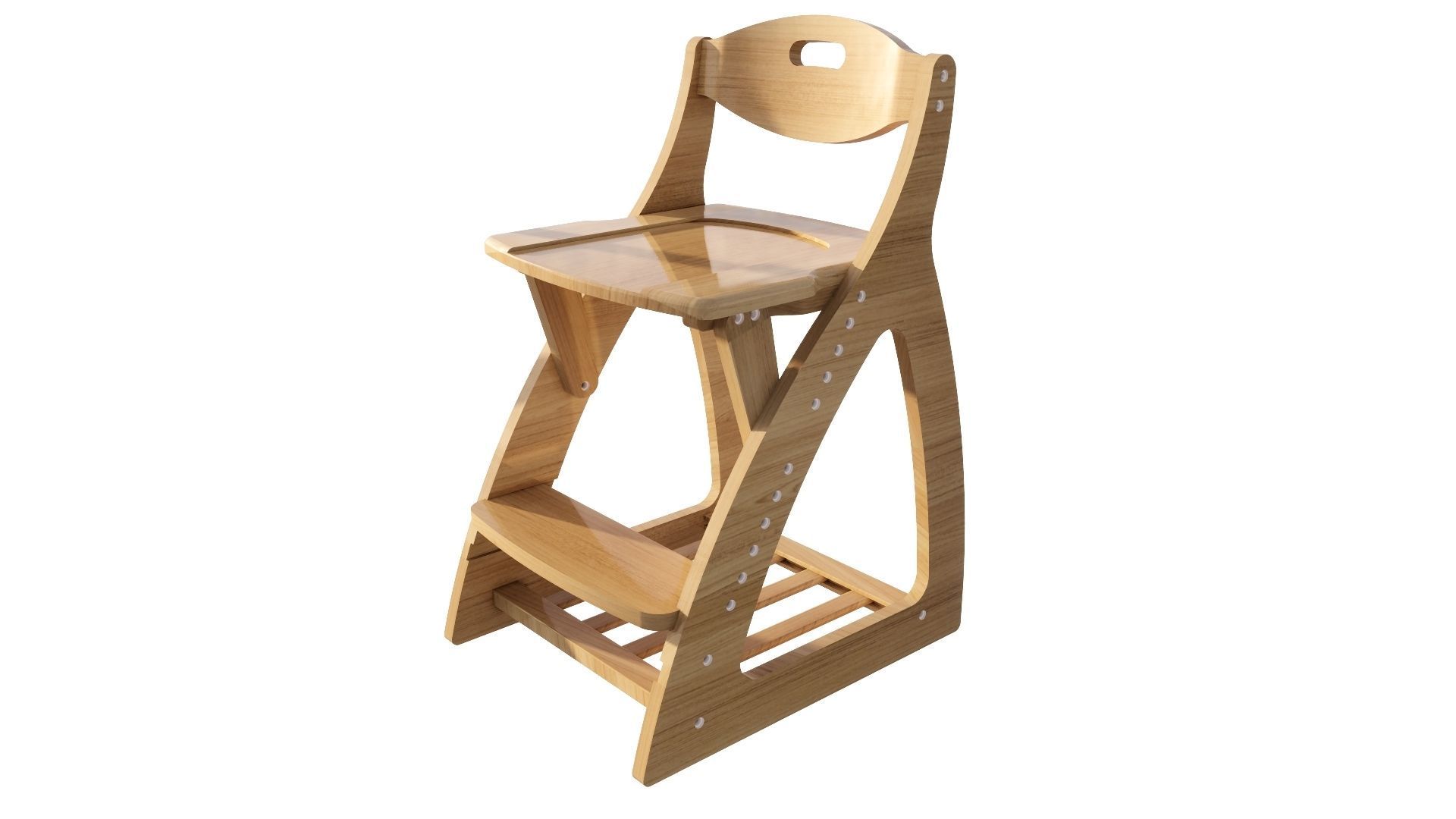 student desk set 3D model_10