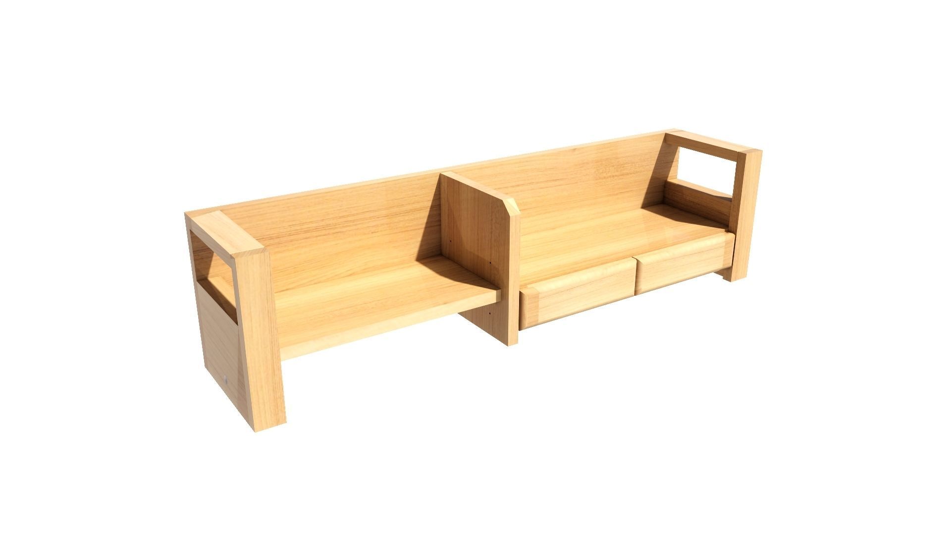 student desk set 3D model_8