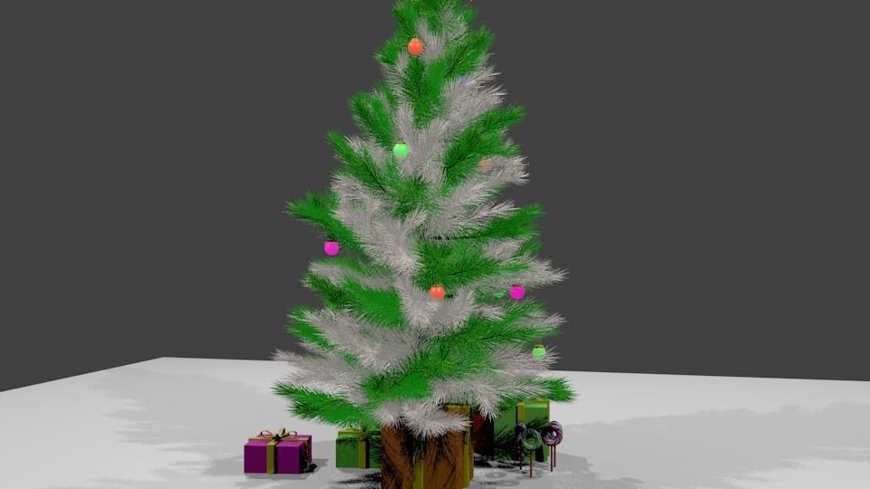Christmas Tree 3D Model Low-poly 3D model_3