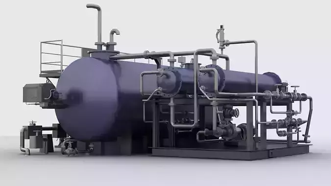 Boiler distillation valve water pump chlorination