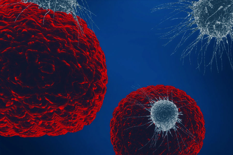 Cancer cell proliferation invasion virus 3D model_2