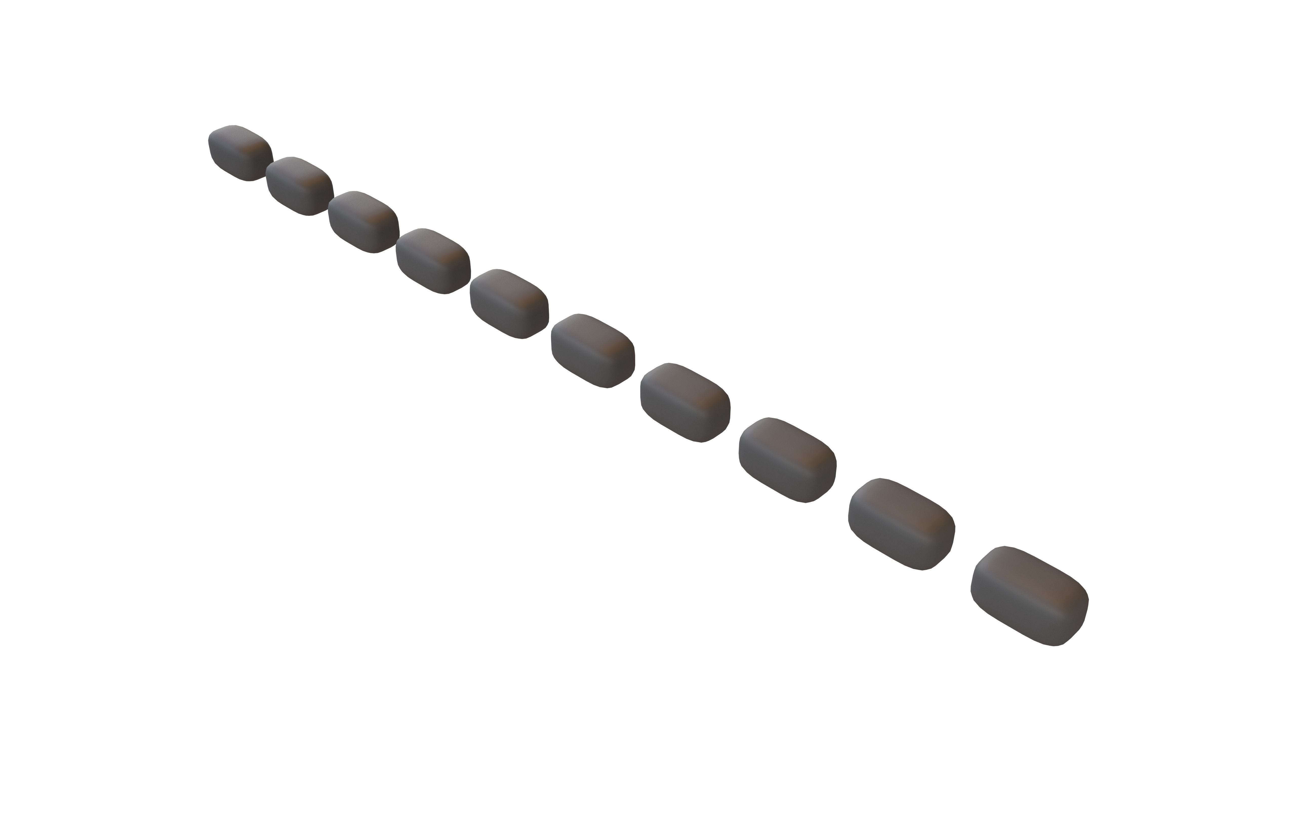 Dashed Line V1 001 Low-poly 3D model_2