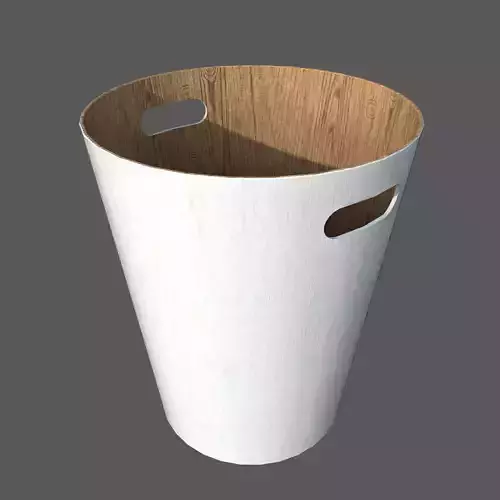Modern Round Trash Can Low-poly 3D model