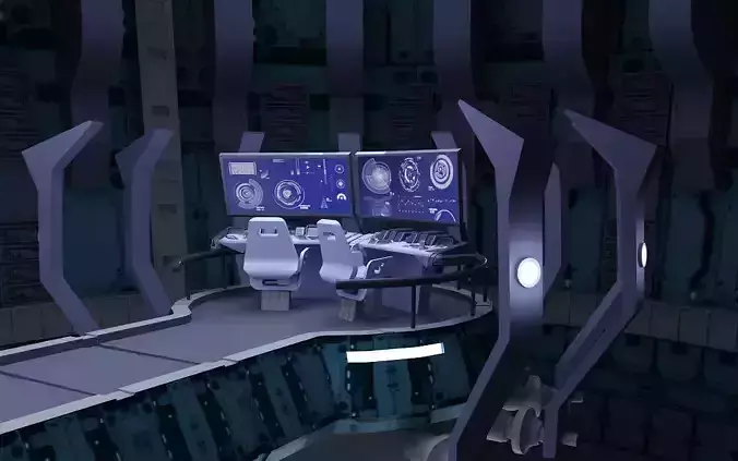 Space Station corridors spaceship landing sites