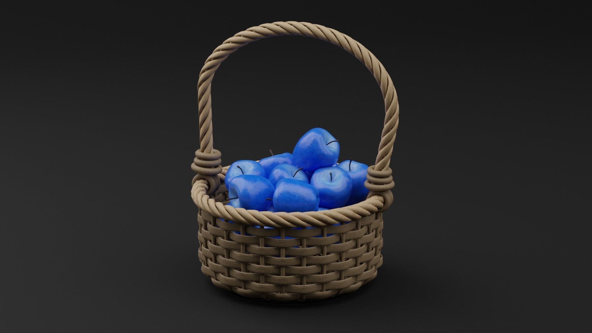 Apples Low-poly 3D model_3