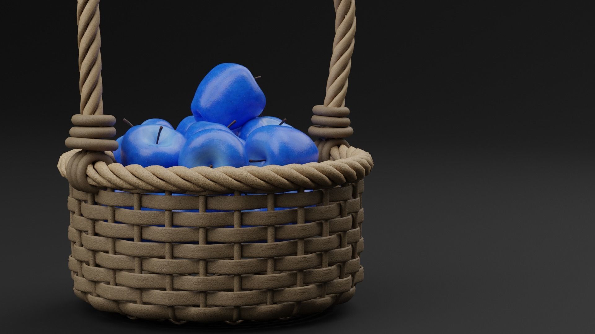 Apples Low-poly 3D model_2