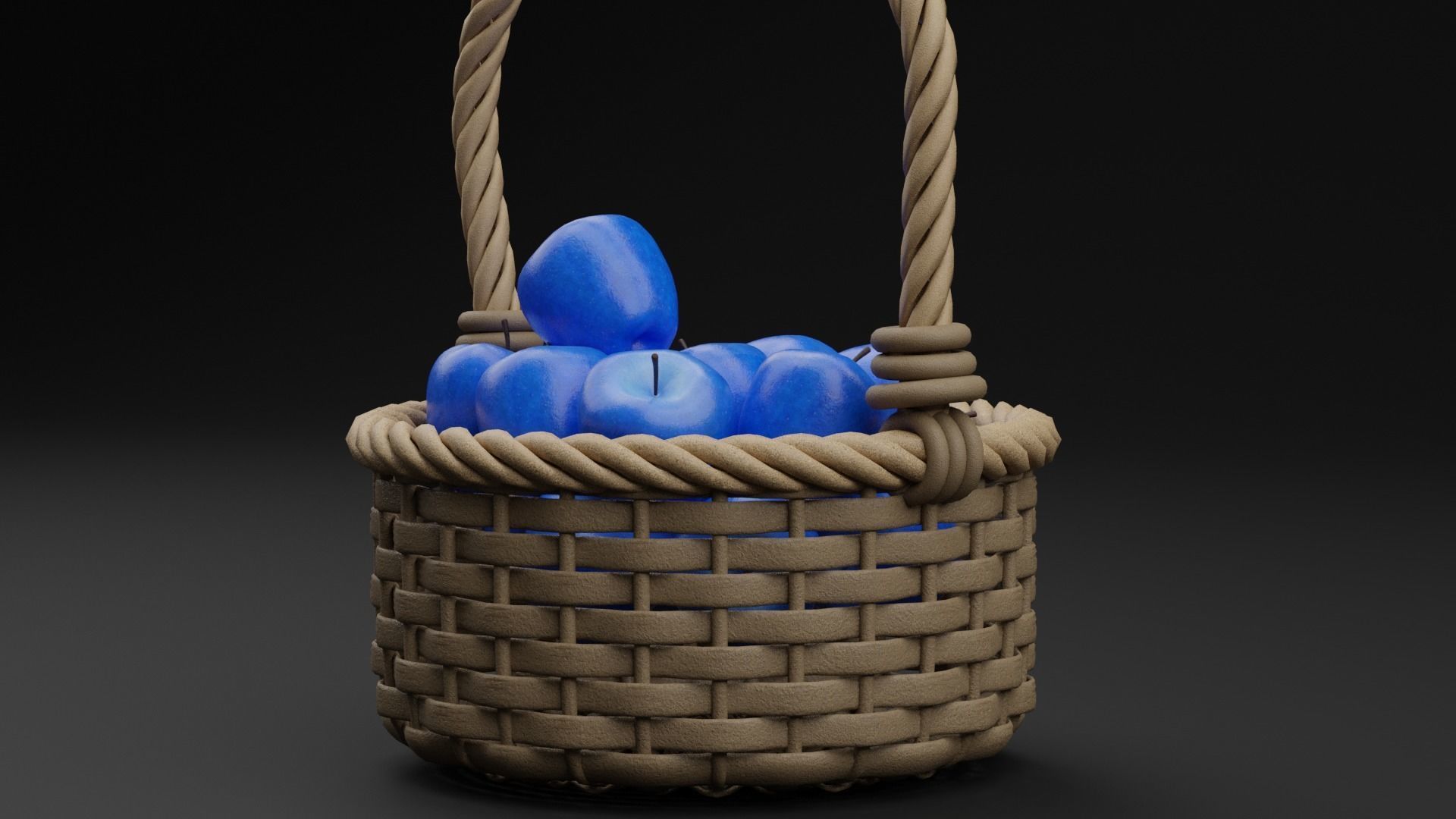 Apples Low-poly 3D model_1