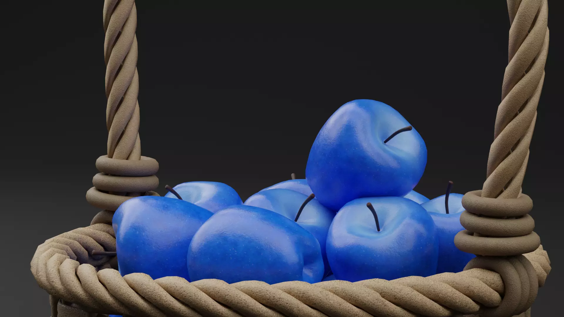 Apples Low-poly 3D model_0