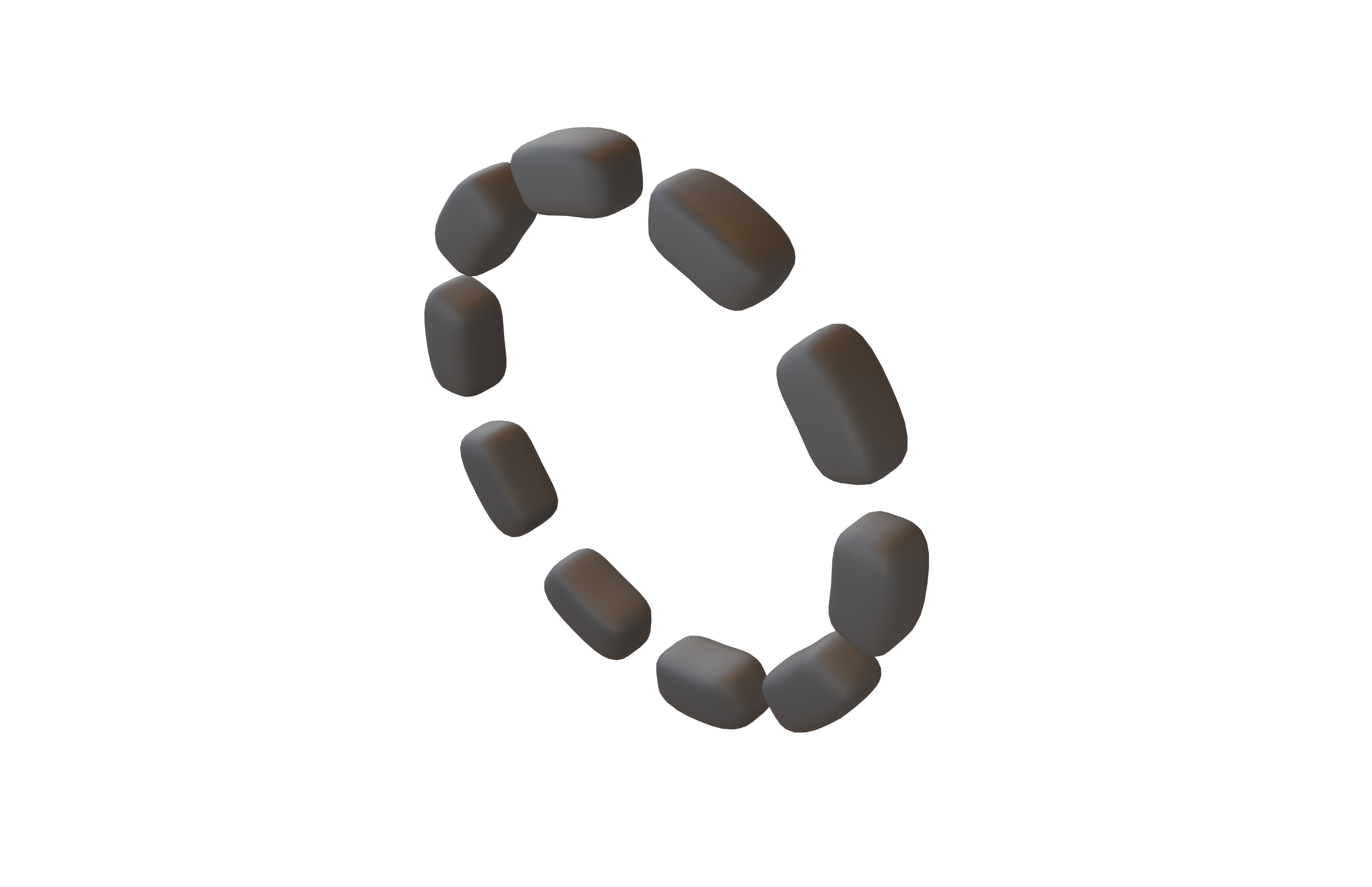 Dashed Circle Line v1 001 Low-poly 3D model_2