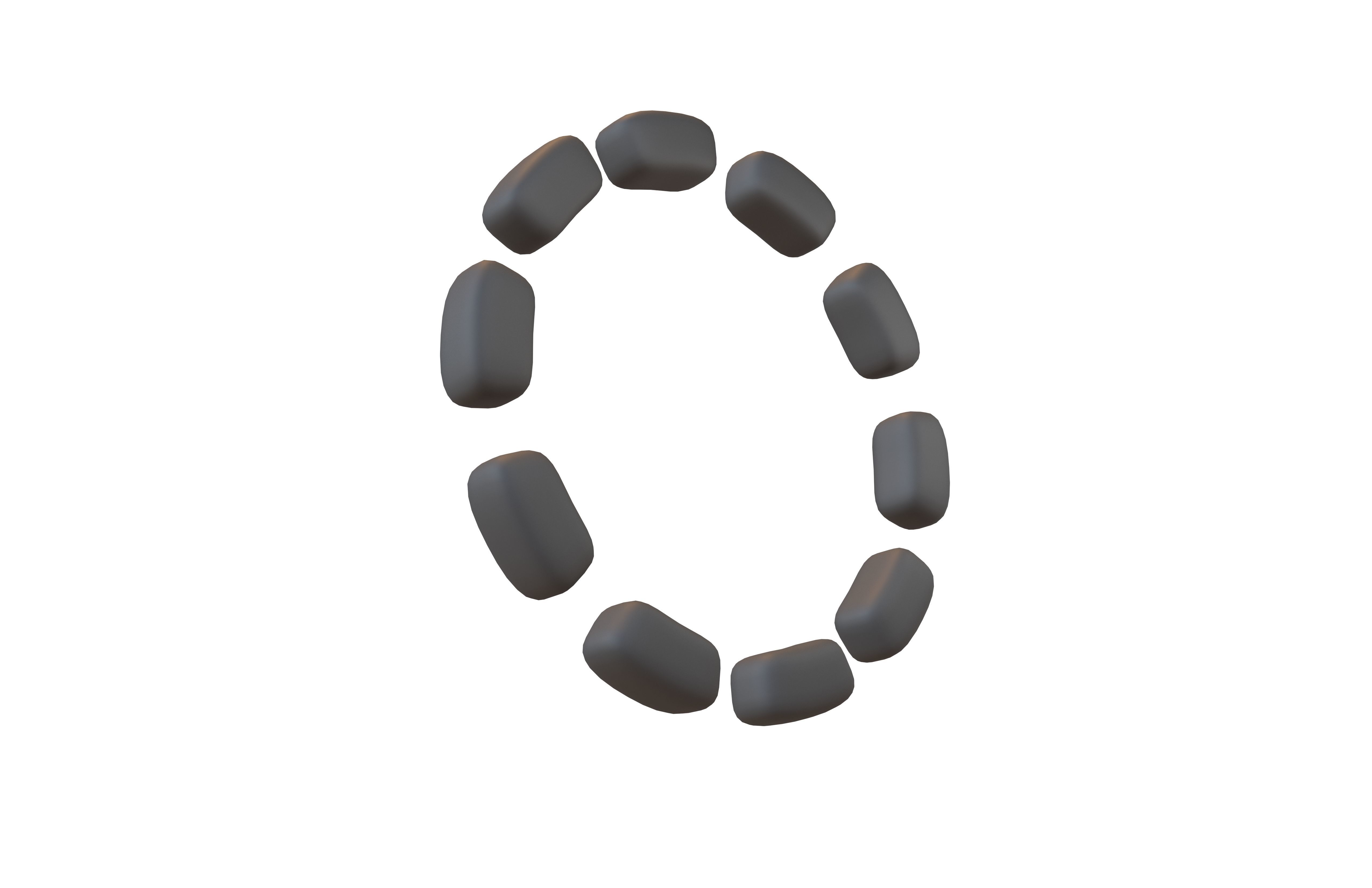 Dashed Circle Line v1 001 Low-poly 3D model_3