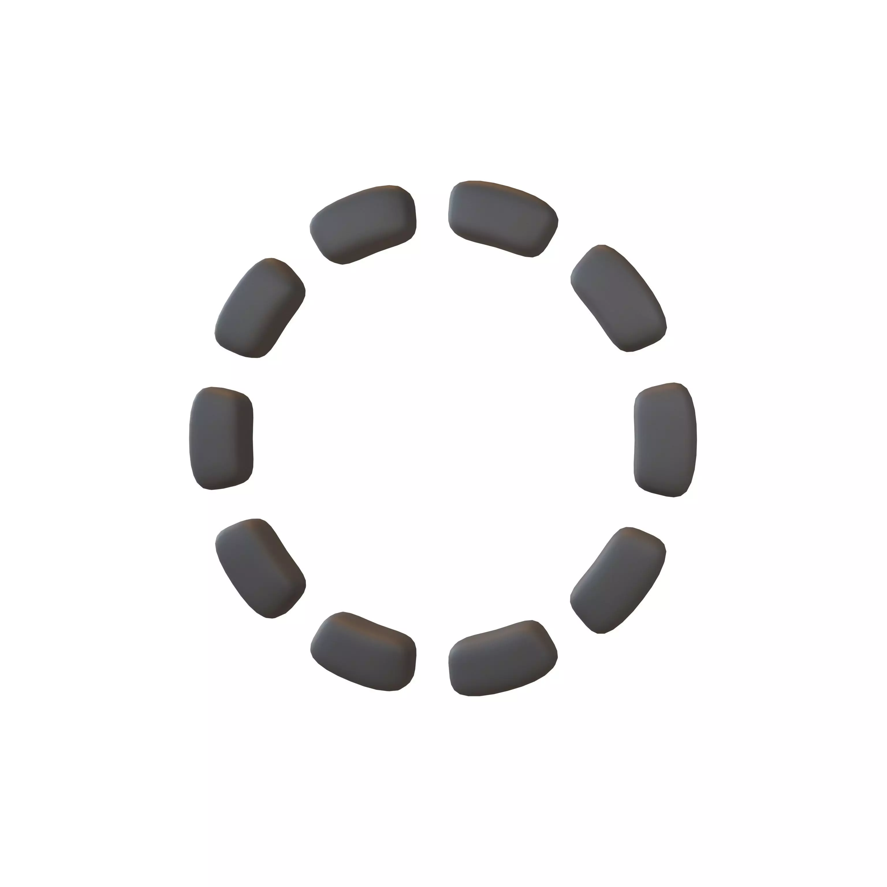 Dashed Circle Line v1 001 Low-poly 3D model_0