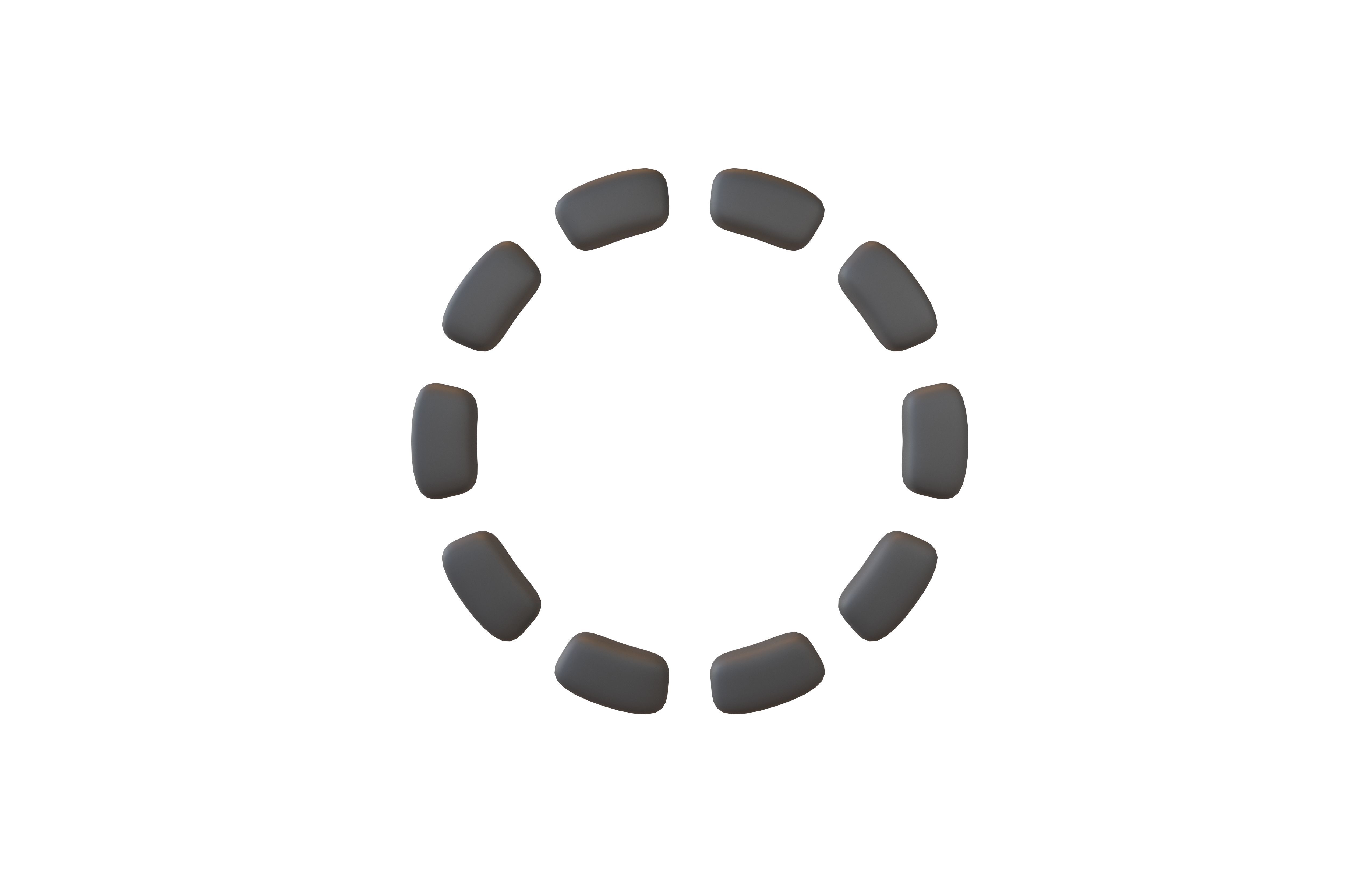 Dashed Circle Line v1 001 Low-poly 3D model_1