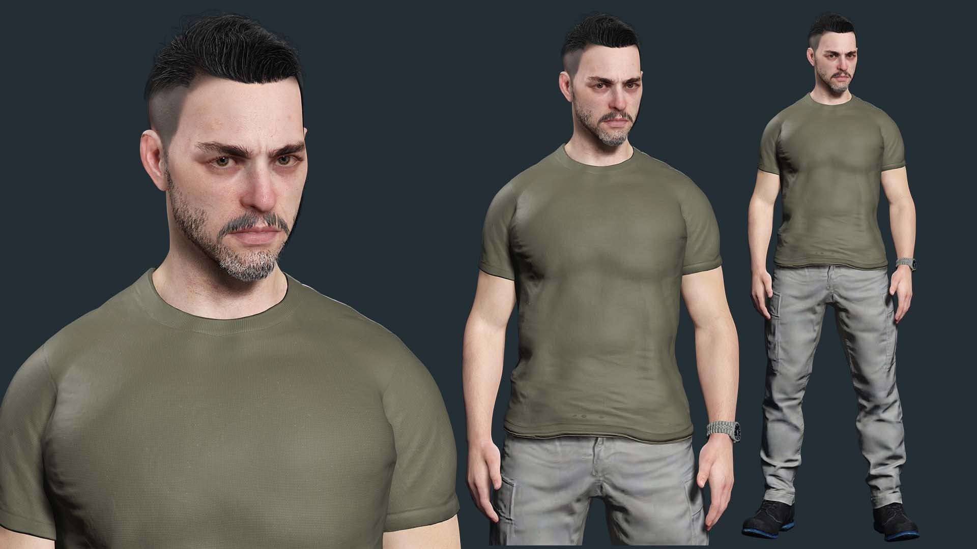 Kiven-s Casual Charm Low-poly 3D model_8