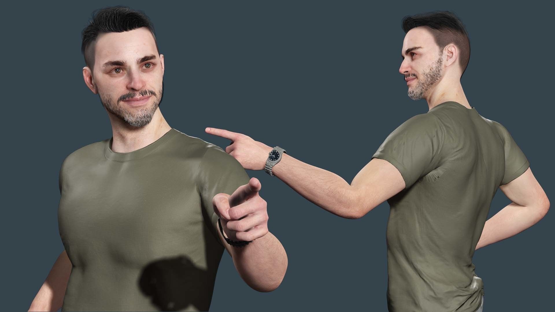 Kiven-s Casual Charm Low-poly 3D model_7