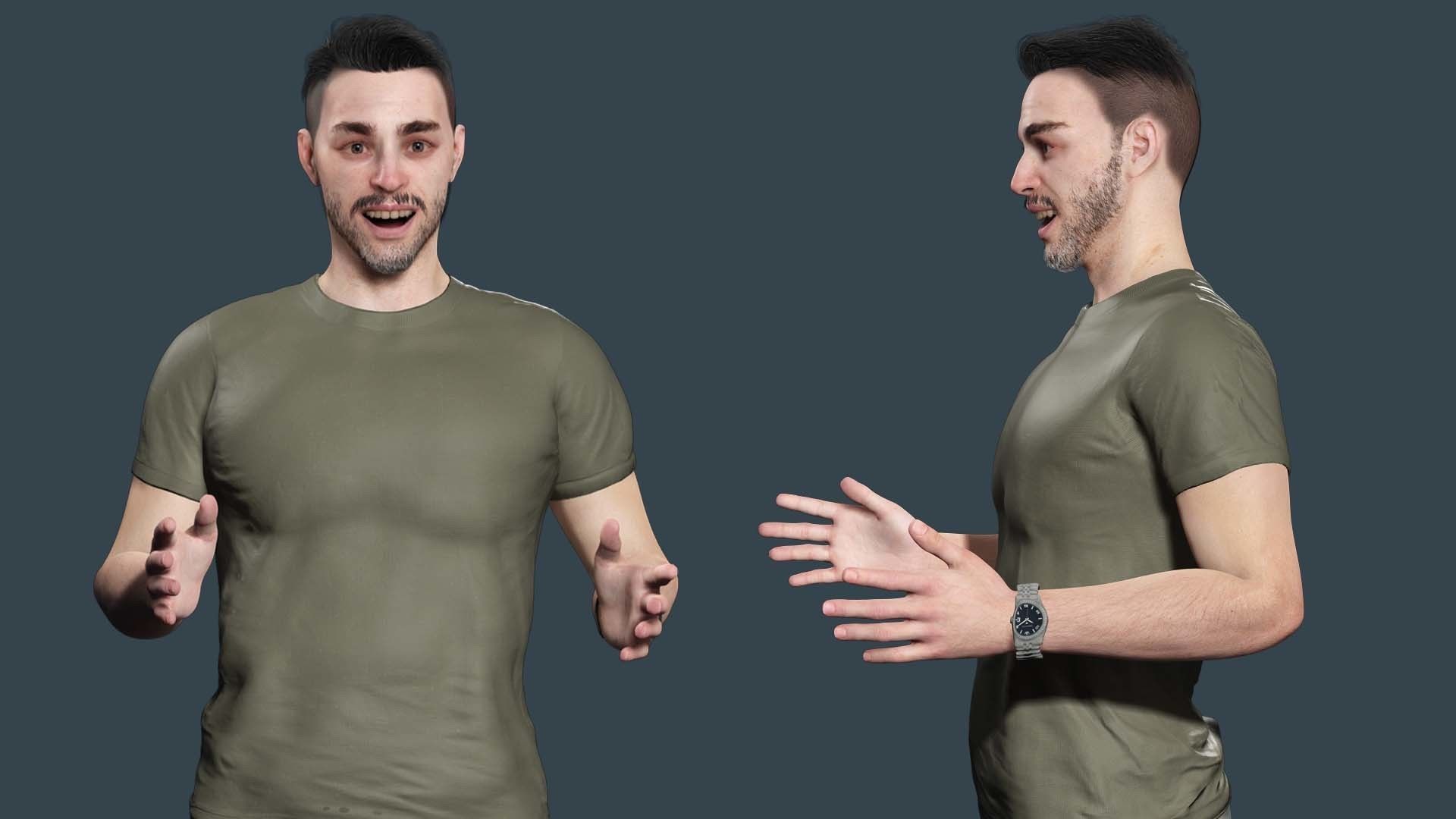 Kiven-s Casual Charm Low-poly 3D model_6