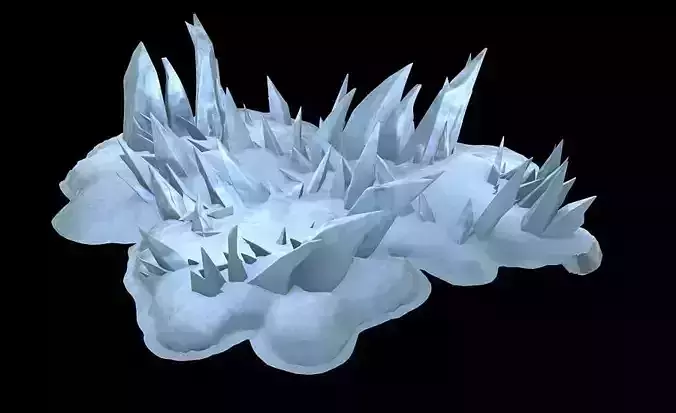 Cartoon Iceberg  Ice Cave sea surface Snow Mountain