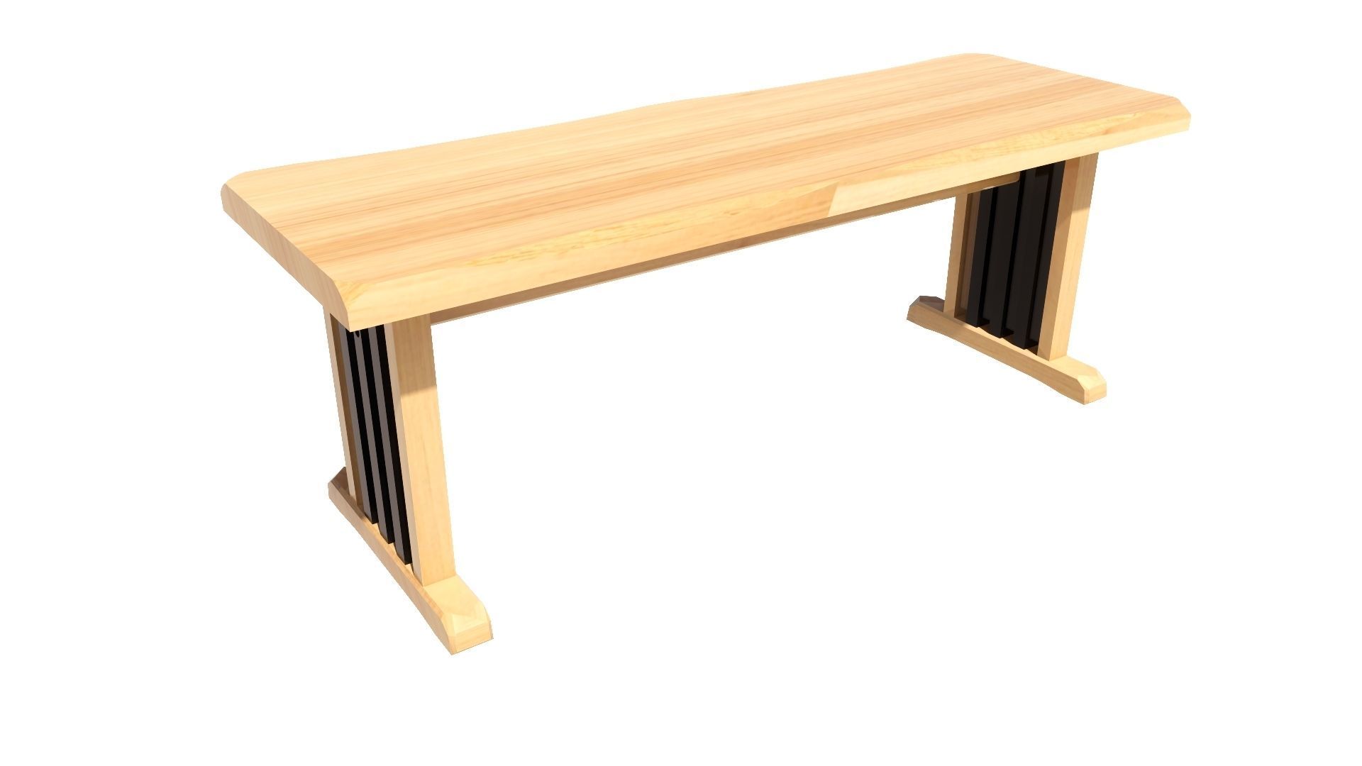 Dining set 4 seat 3D model_9