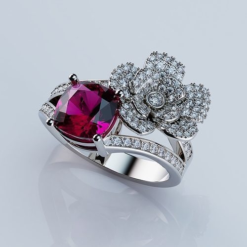 Ring Flower Style 3D print model