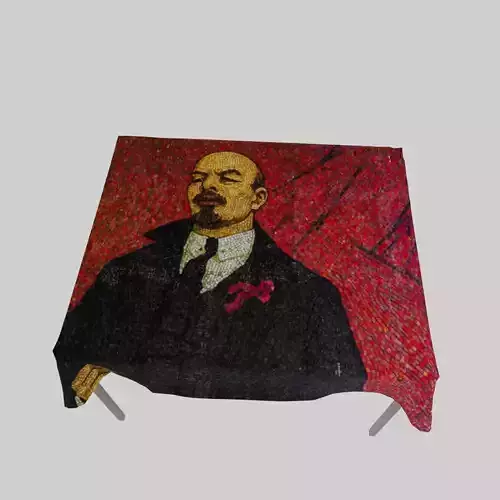 Vladimir Lenin table Low-poly 3D model