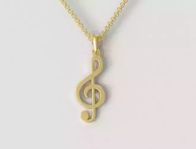 Treble clef Pendant