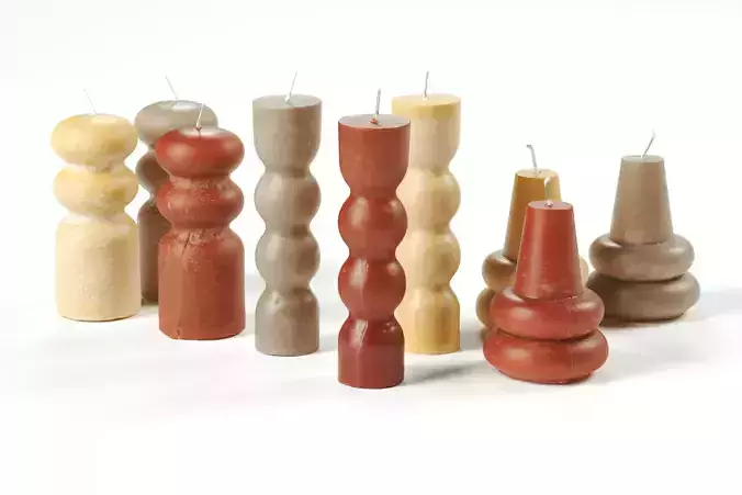 polypasta - ferm living - candles set 01