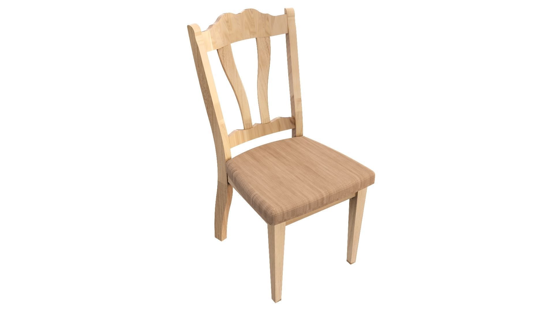 Dining set 4 seat 3D model_6