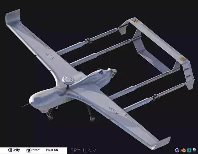 Military Spy UAV  Low-poly 3D model