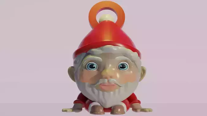 3D Printable Cute Baby Santa for Christmas Decorations 3D print model