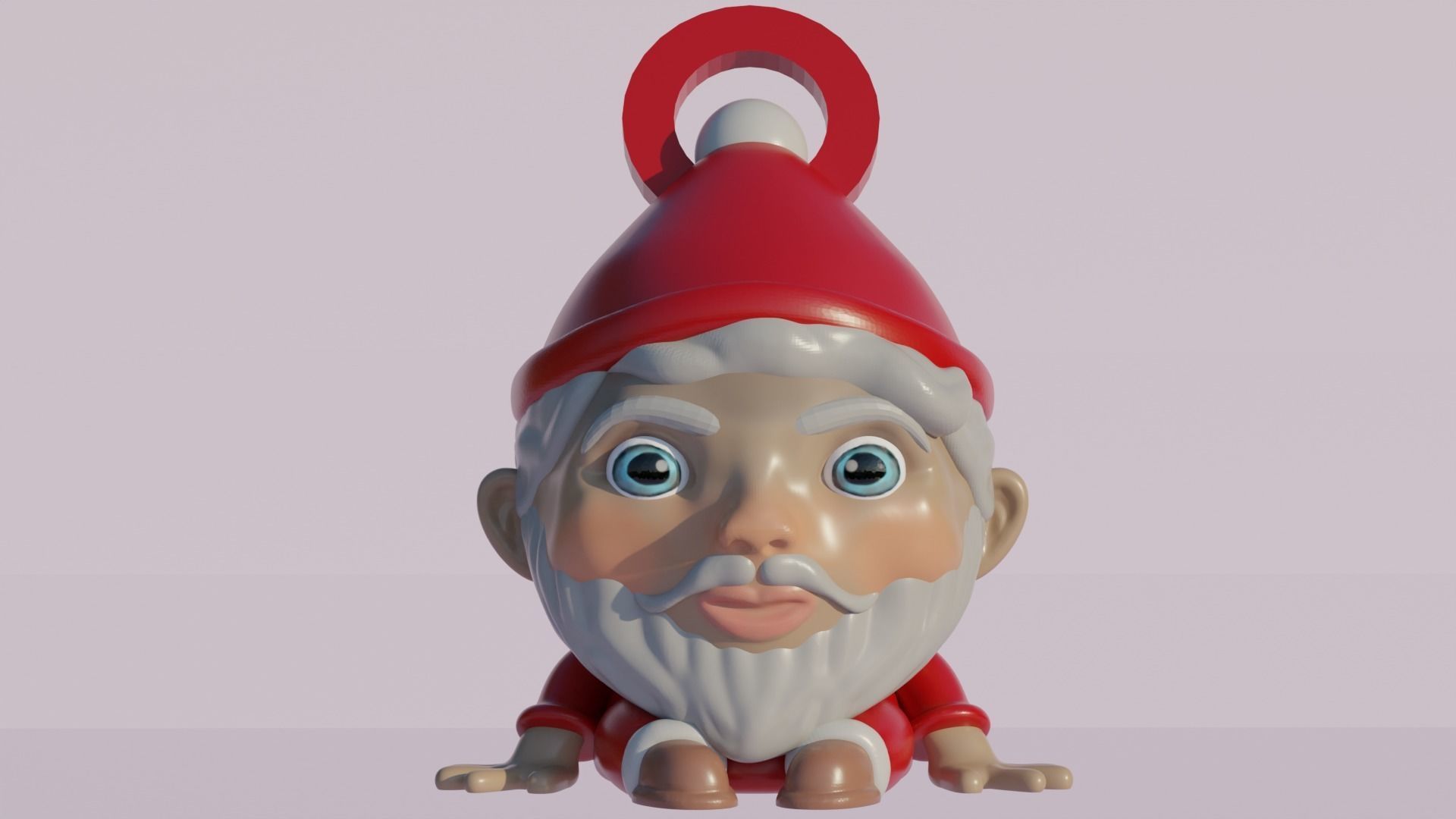 3D Printable Cute Baby Santa for Christmas Decorations 3D print model_3