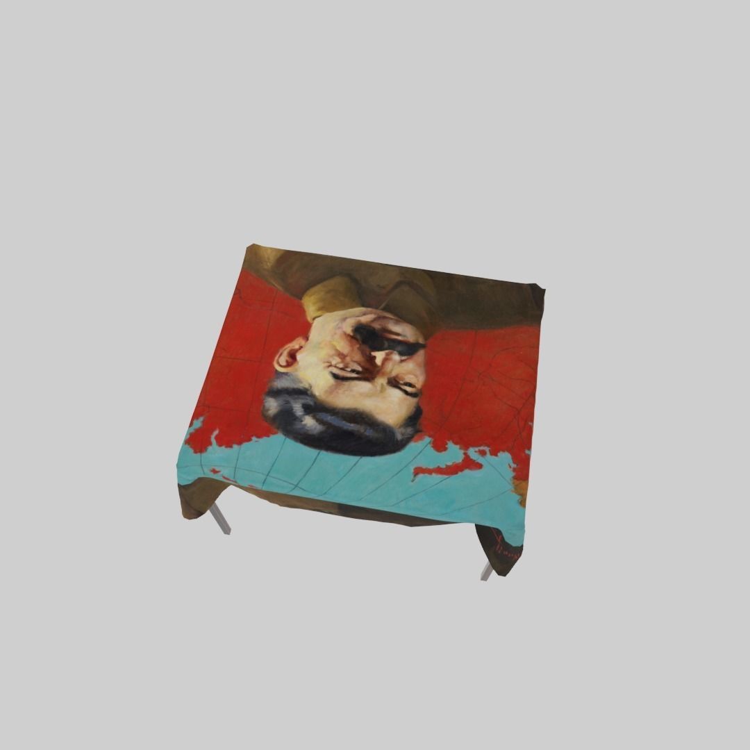 Joseph Stalin table Low-poly 3D model_9