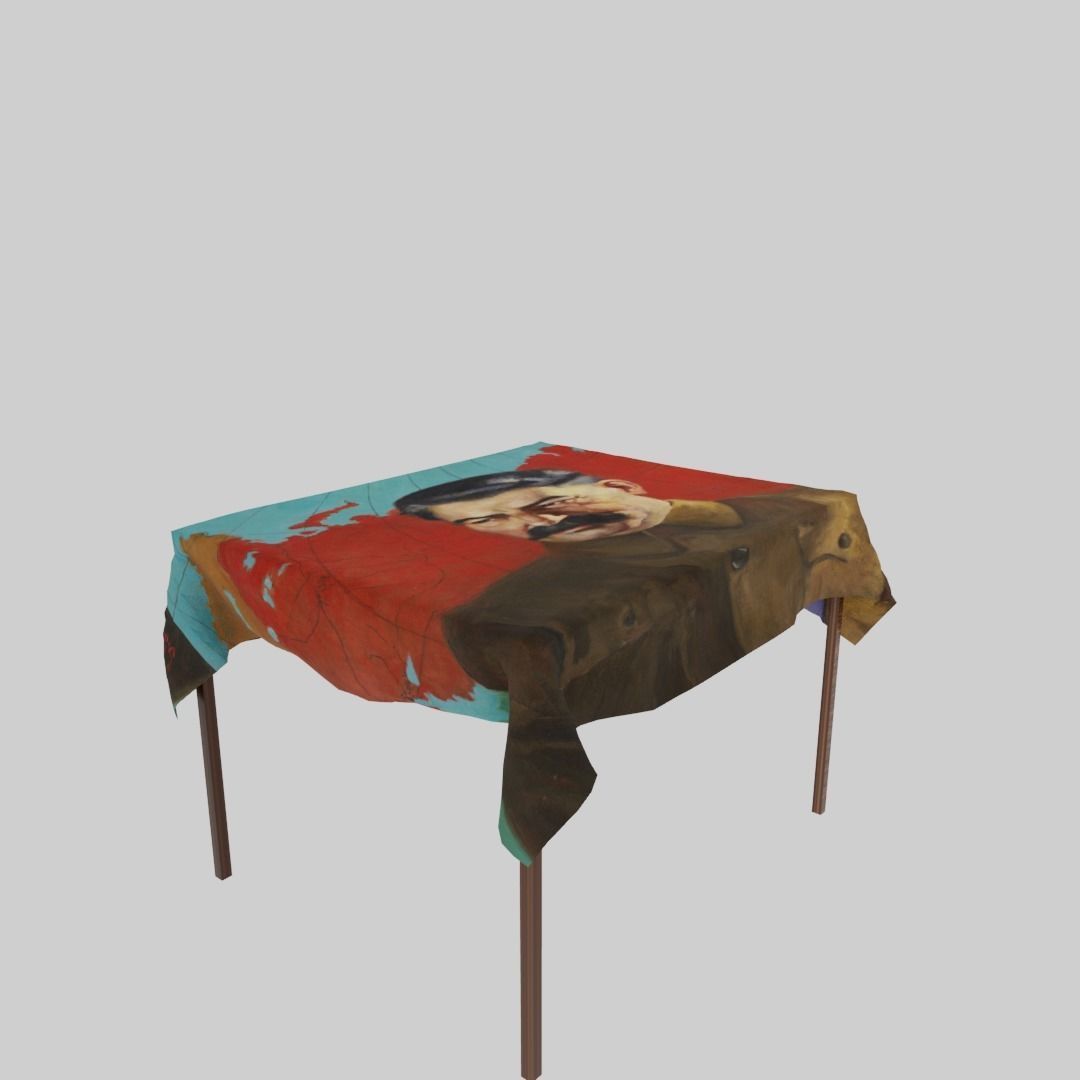 Joseph Stalin table Low-poly 3D model_6