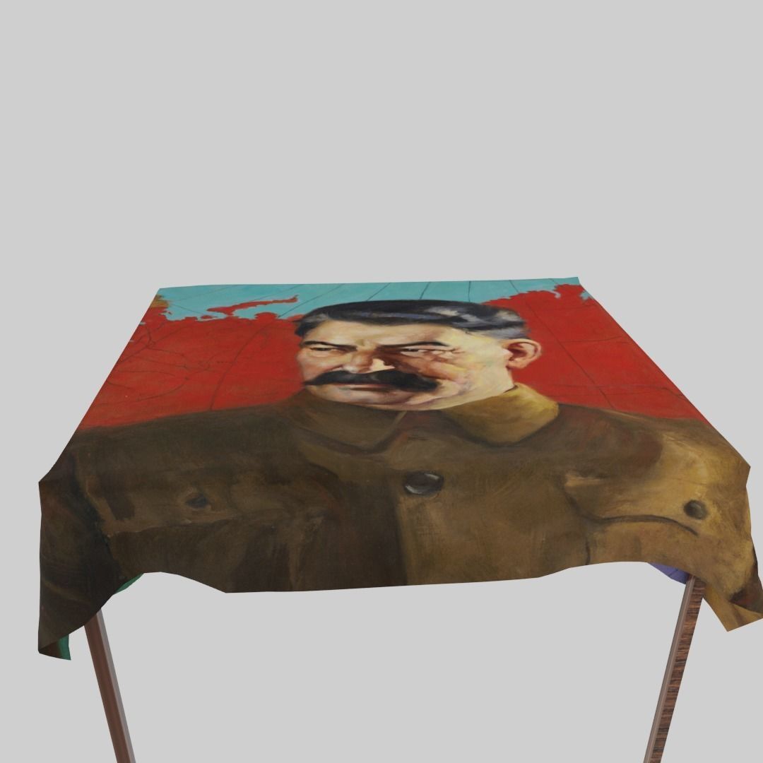 Joseph Stalin table Low-poly 3D model_5