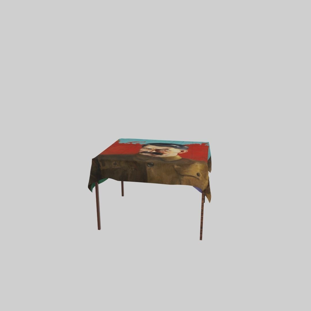 Joseph Stalin table Low-poly 3D model_3