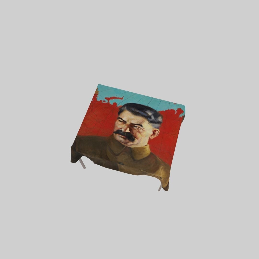 Joseph Stalin table Low-poly 3D model_2