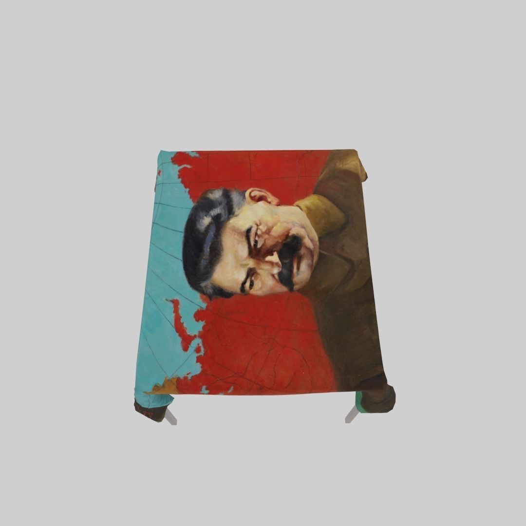 Joseph Stalin table Low-poly 3D model_7