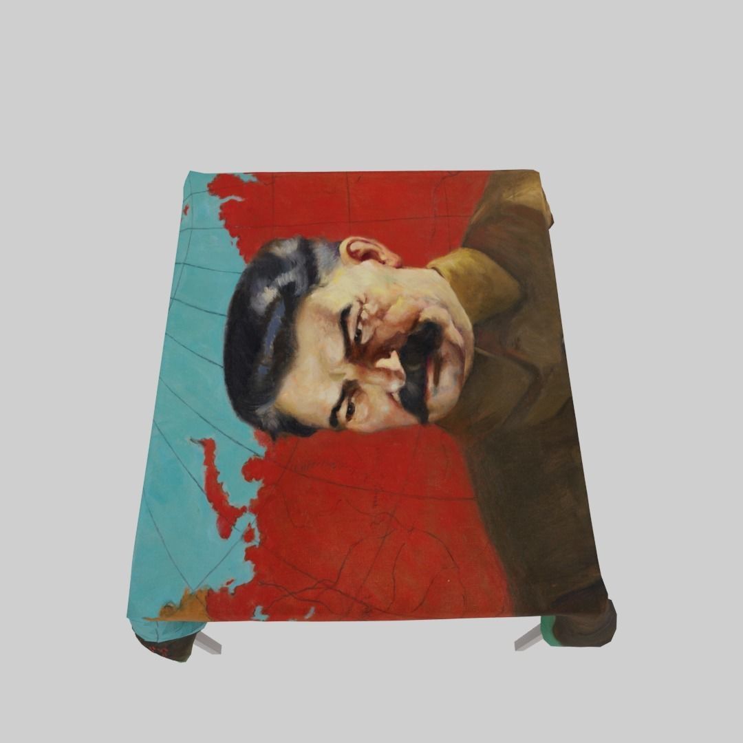Joseph Stalin table Low-poly 3D model_8
