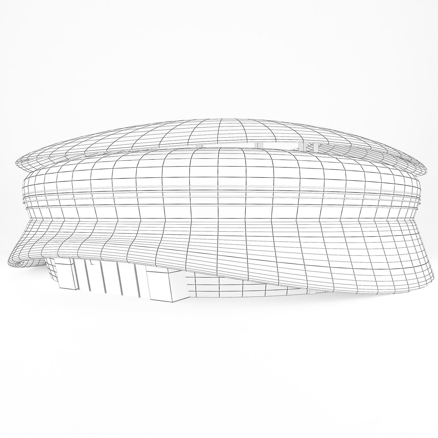 Building offices Low-poly 3D model_1