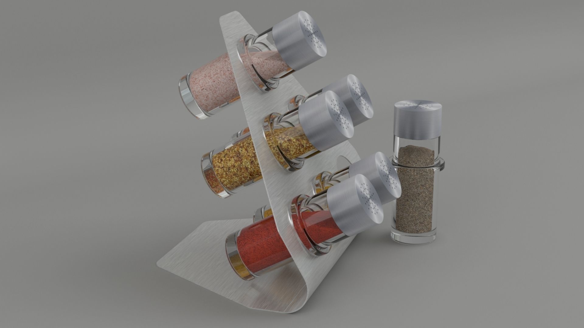 Collection of high-quality models of sets for spices and sauces 3D model_5