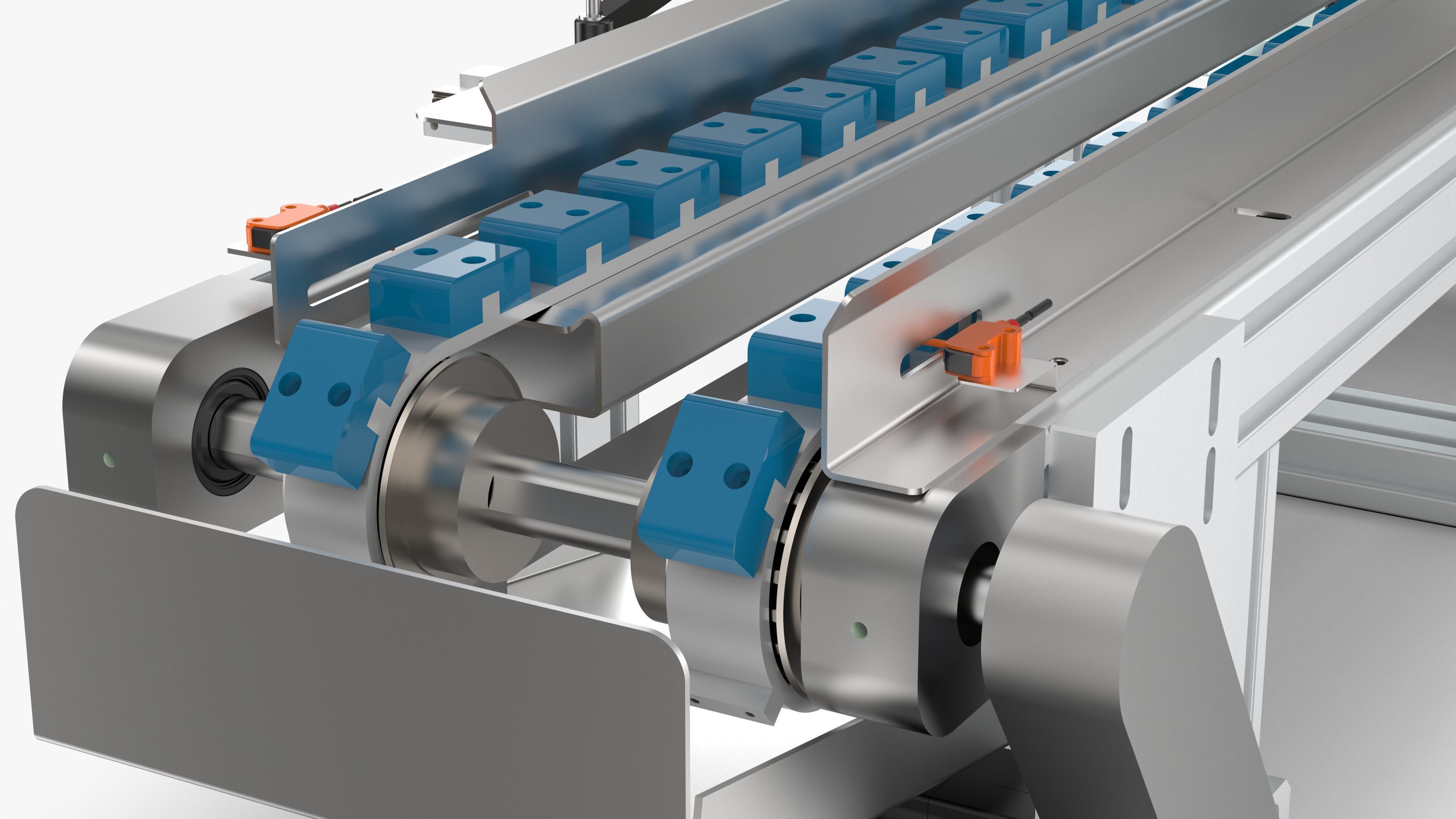 Belt Conveyor Line free 3D model | CGTrader