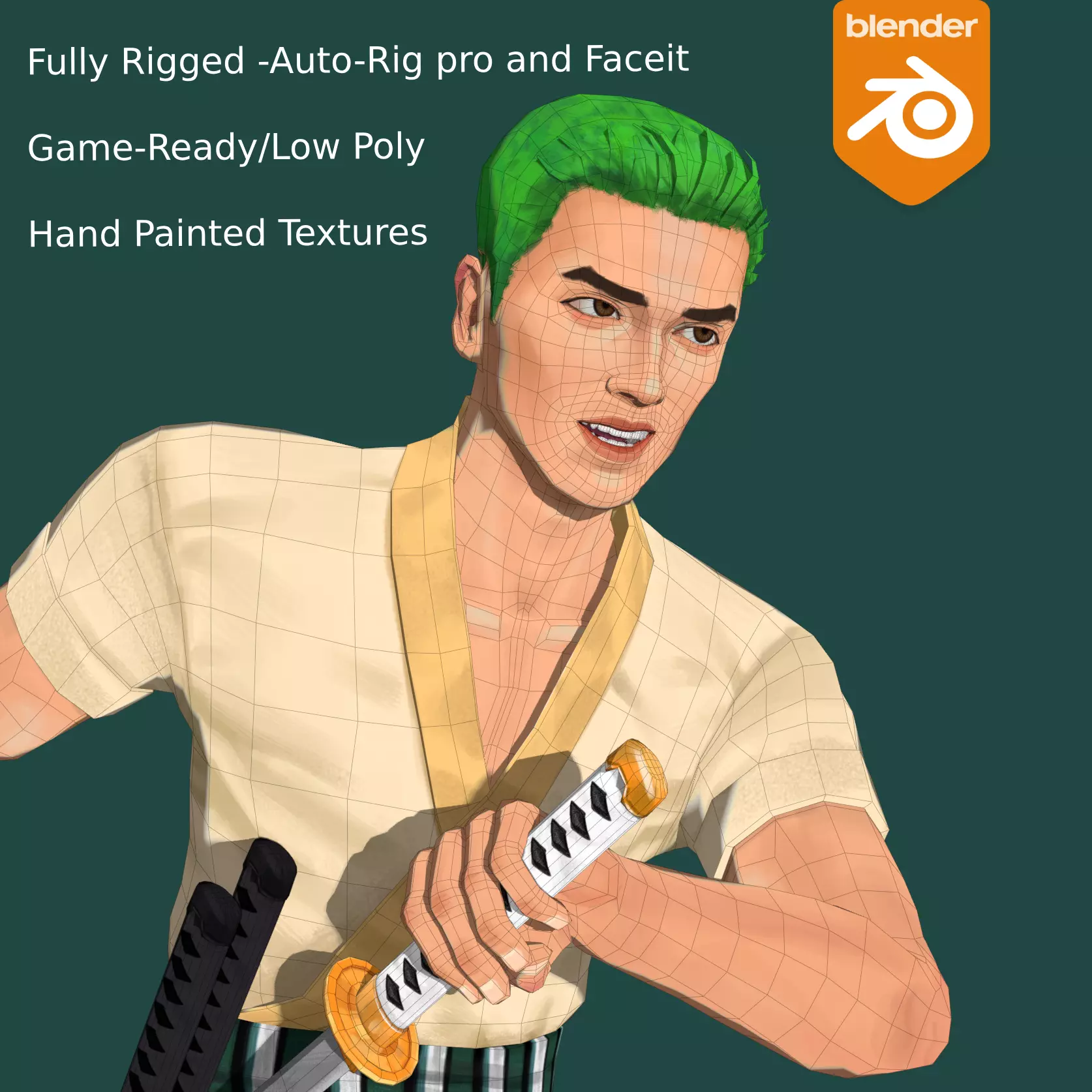 Netflix Zoro 3d model Low-poly 3D model_0