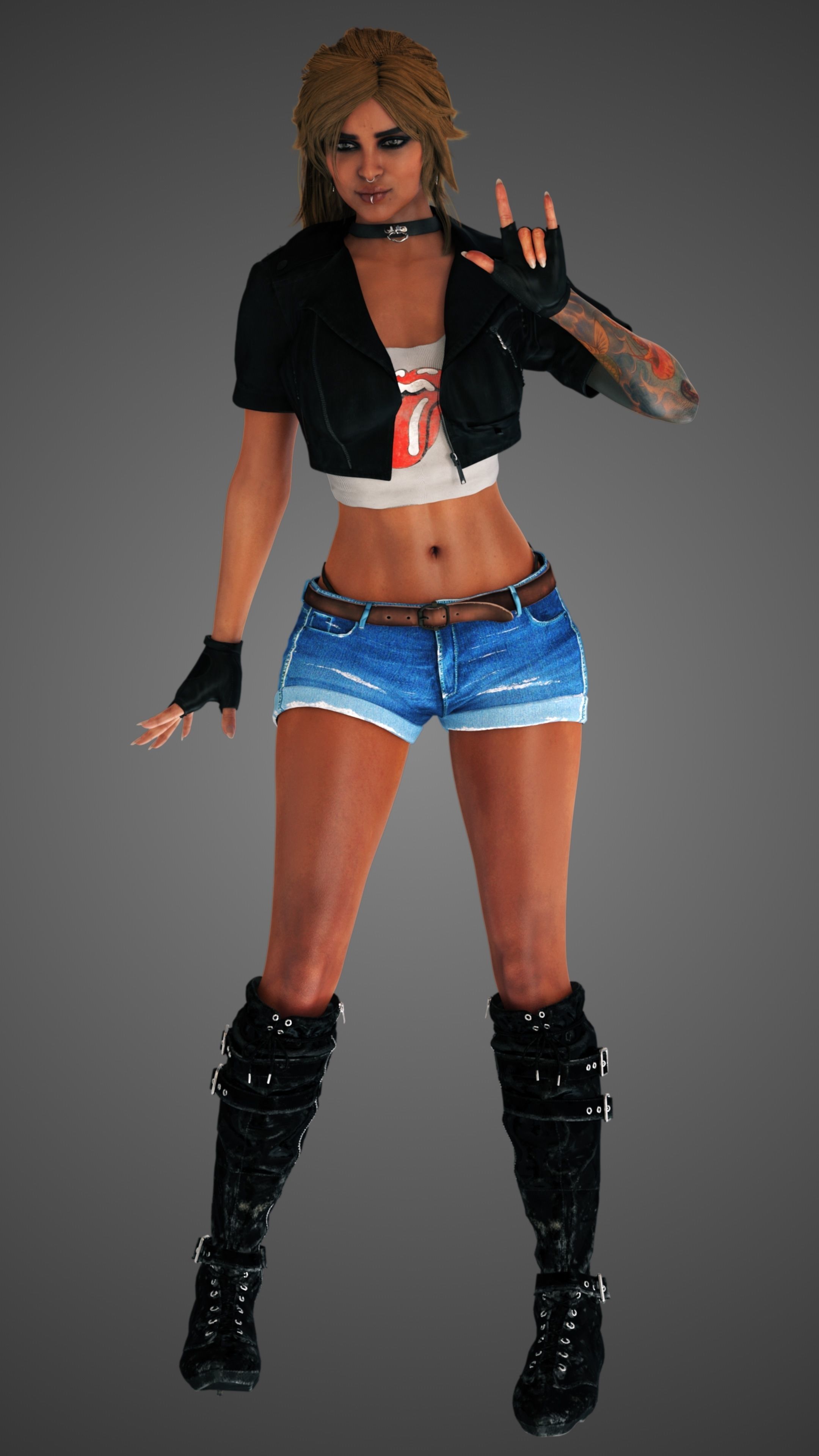 Rocker Girl 3D model_10