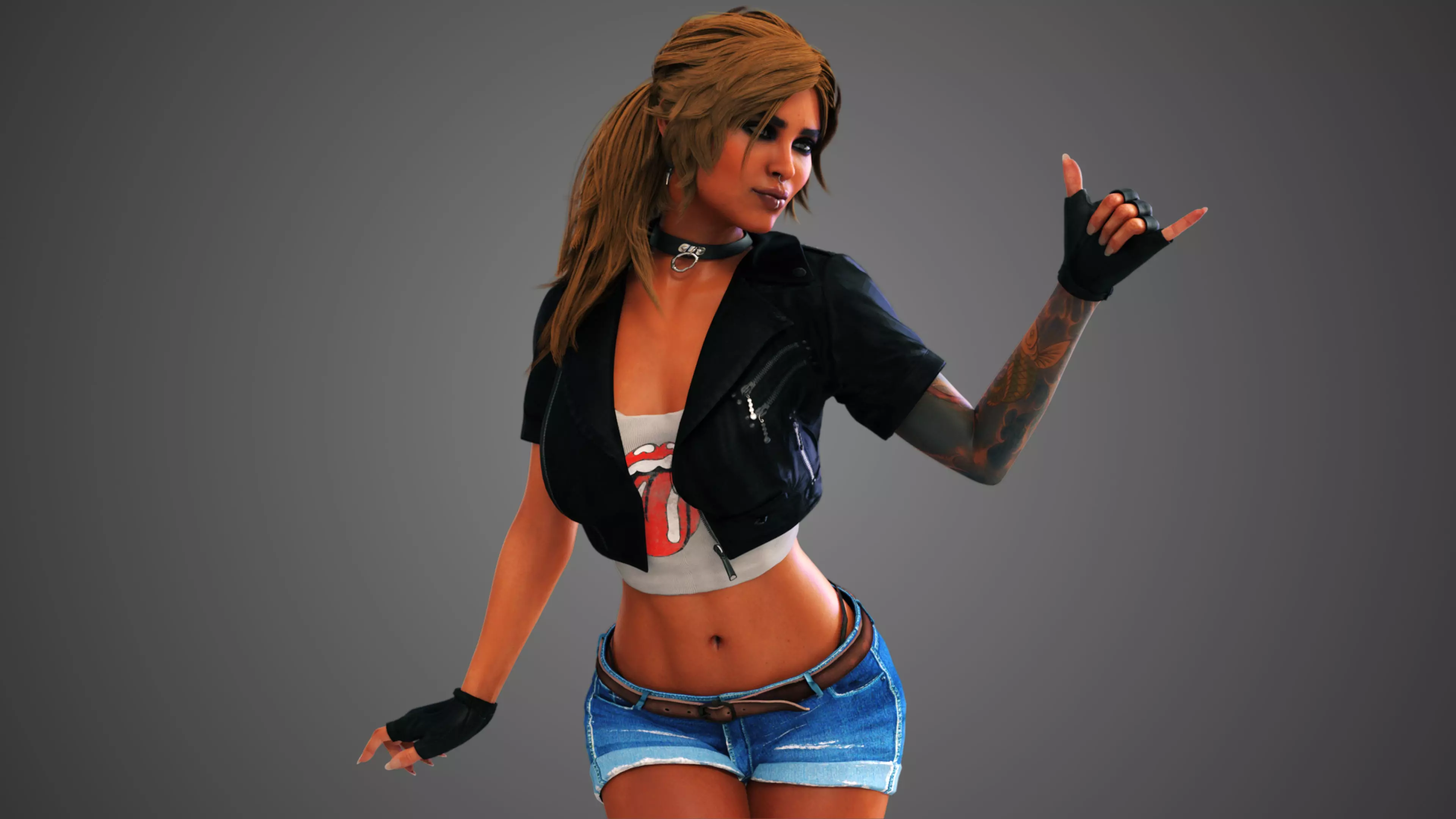 Rocker Girl 3D model_0