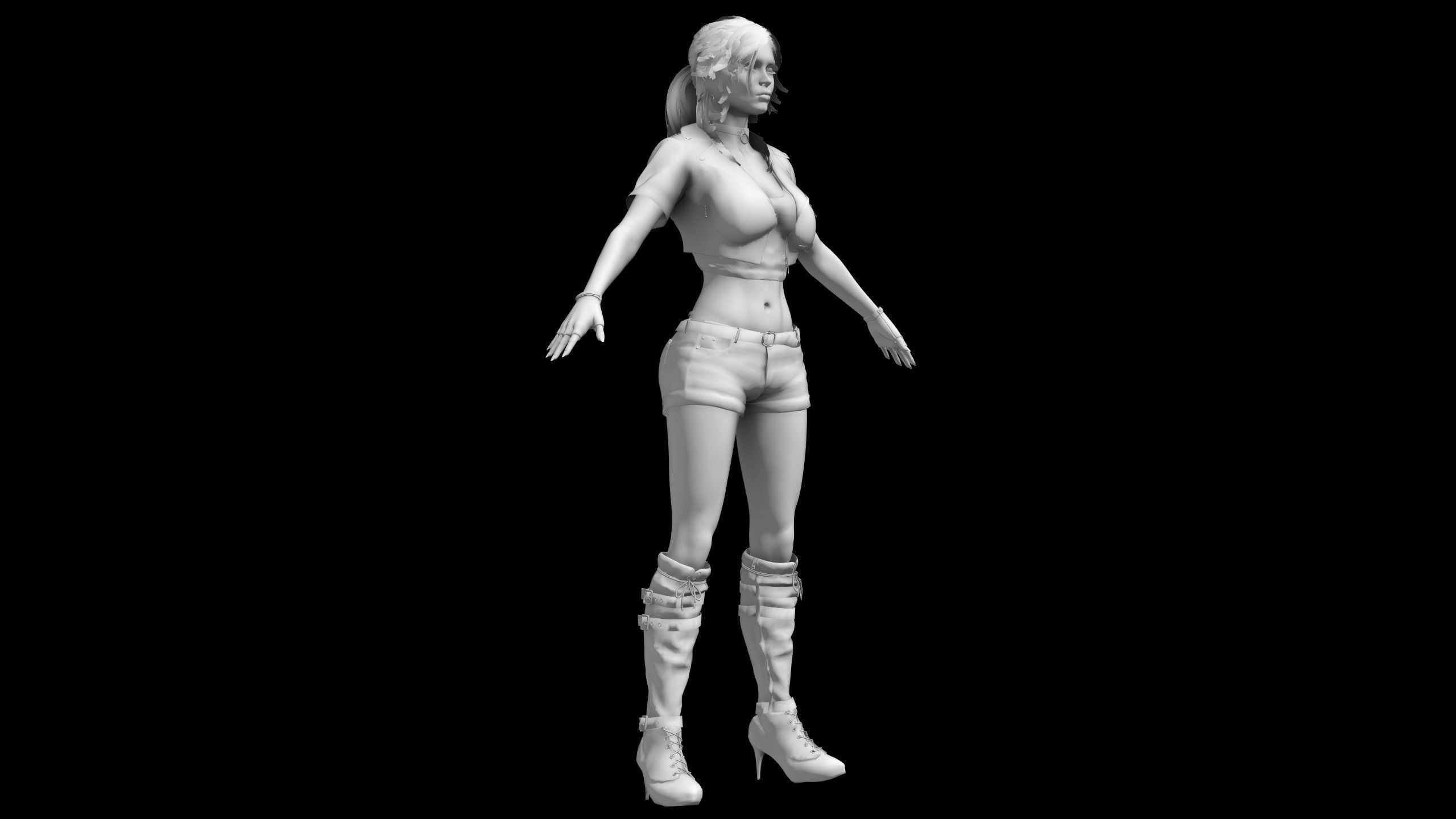Rocker Girl 3D model_2