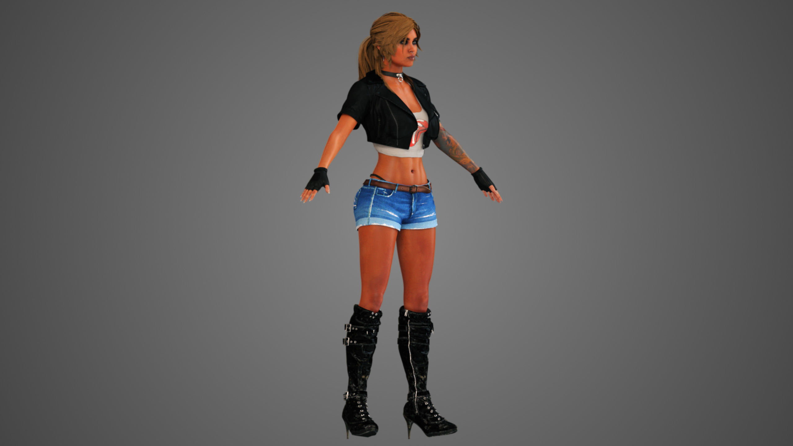 Rocker Girl 3D model_3