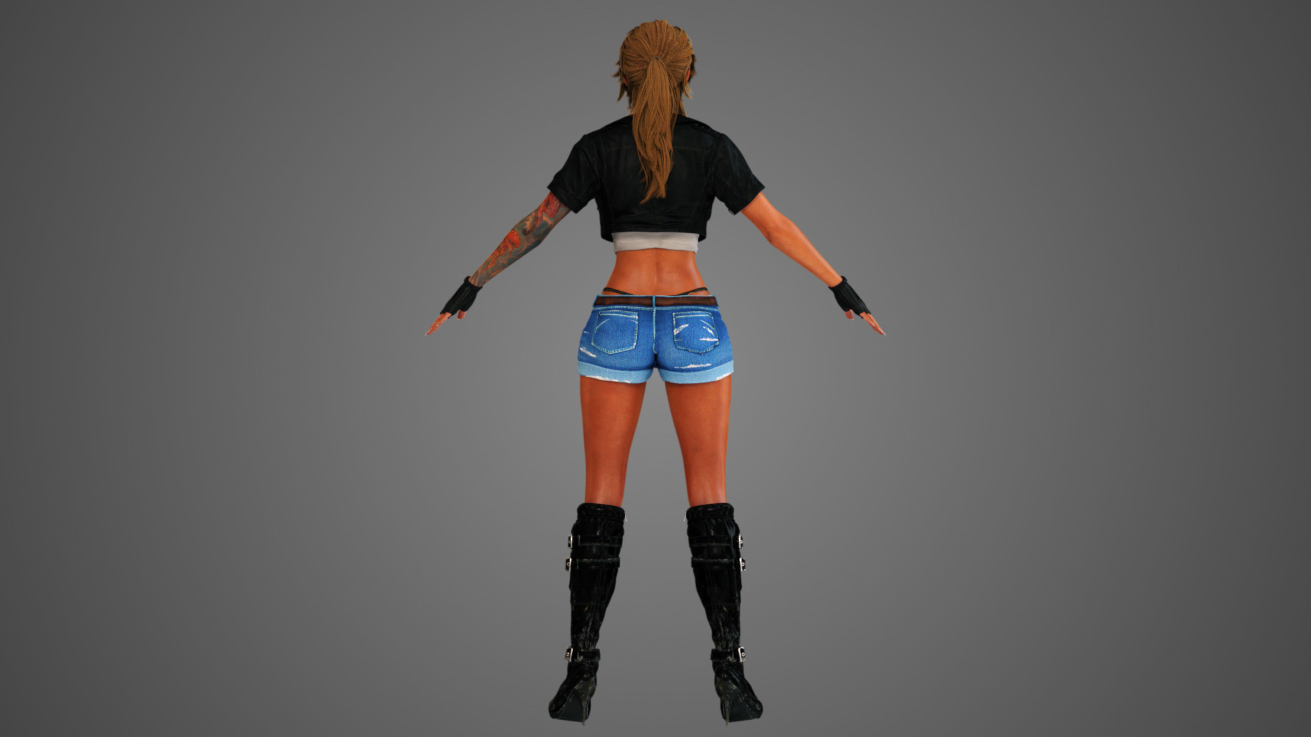 Rocker Girl 3D model_7