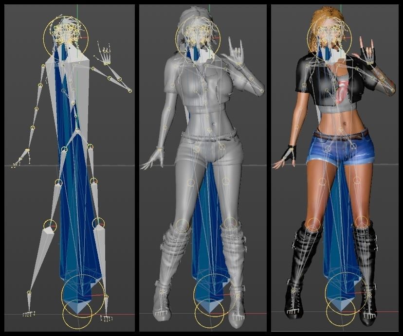 Rocker Girl 3D model_9