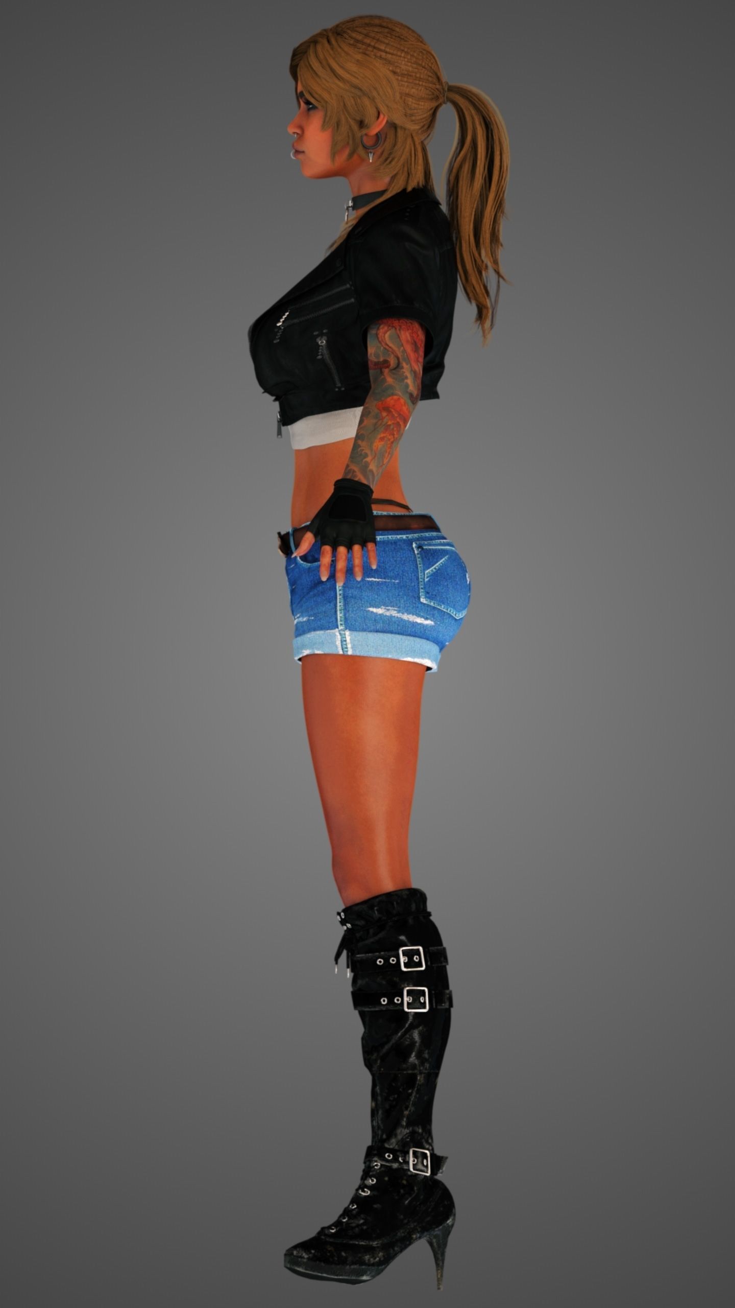 Rocker Girl 3D model_6