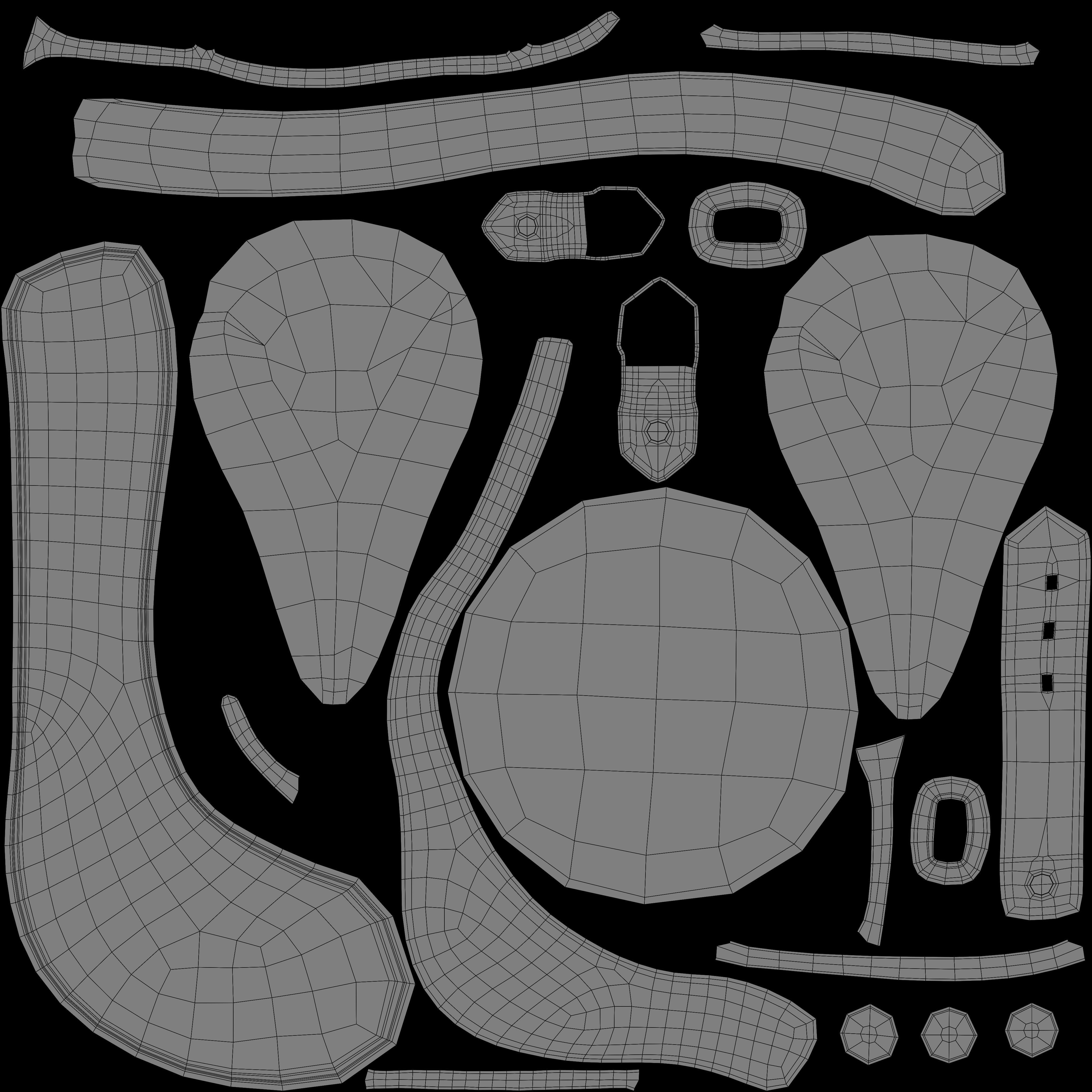 Brown Breast Armor Light Top female asset Low-poly 3D model_9